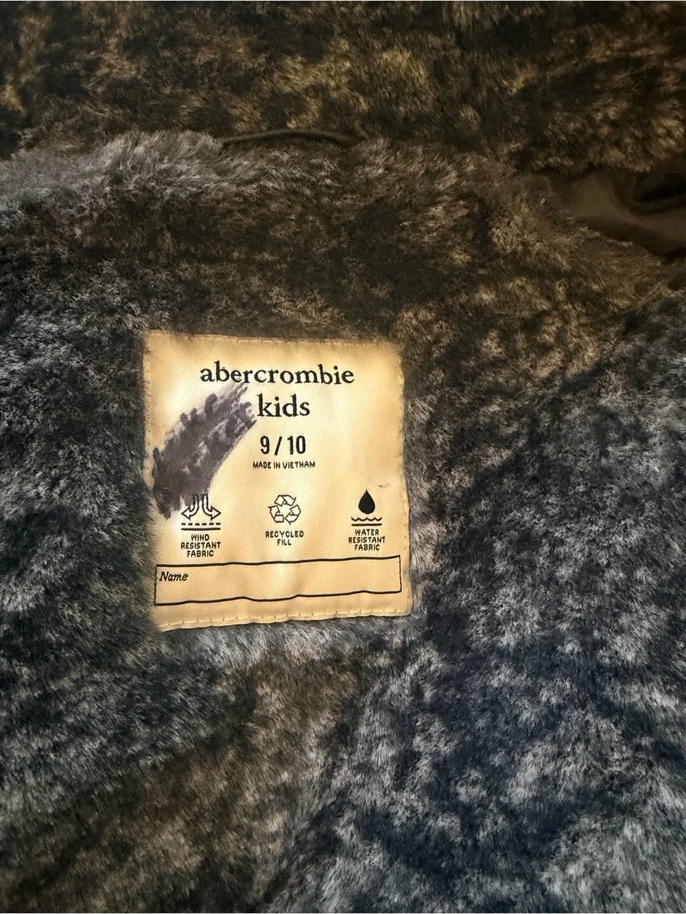 Abercrombie Kids  black Puffer Jacket 9/10
